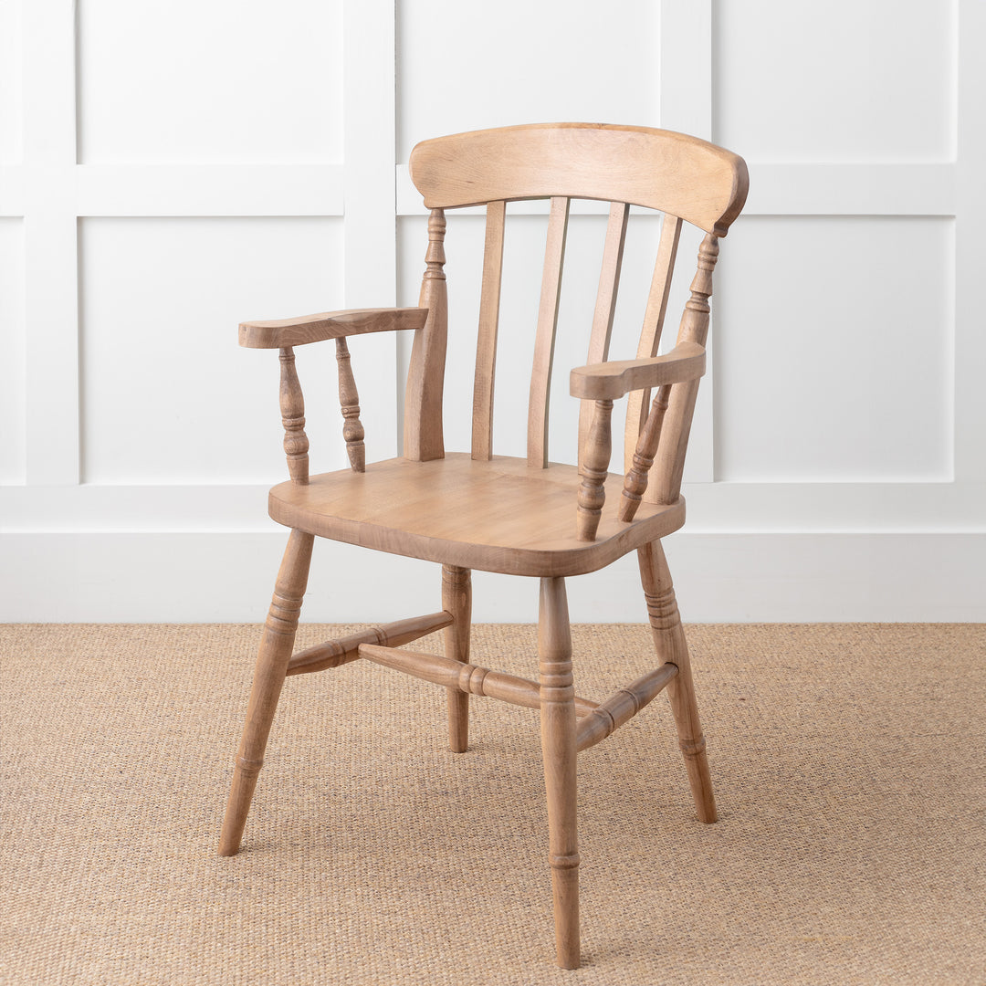 Farmhouse Slat Back Armchair