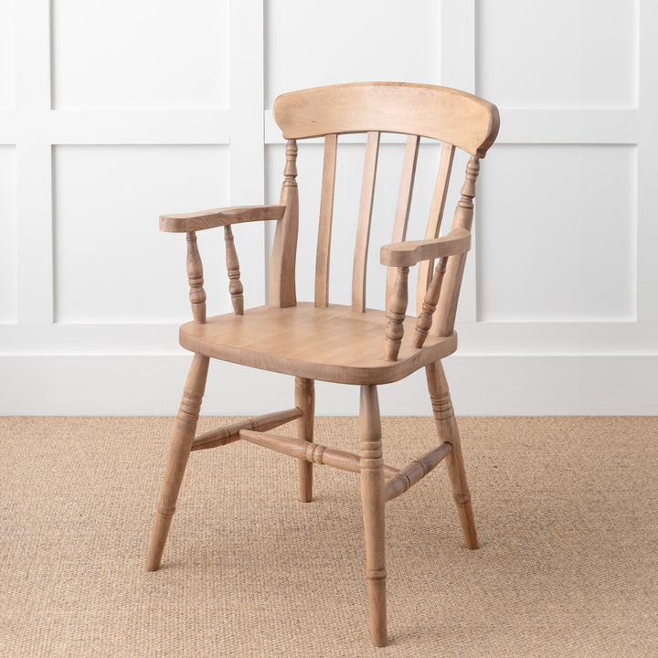 Farmhouse Slat Back Armchair