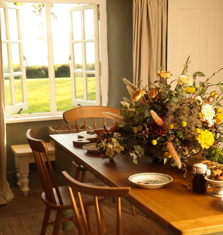 Sustainable wooden furniture by Stanwick & Co. in a dining room