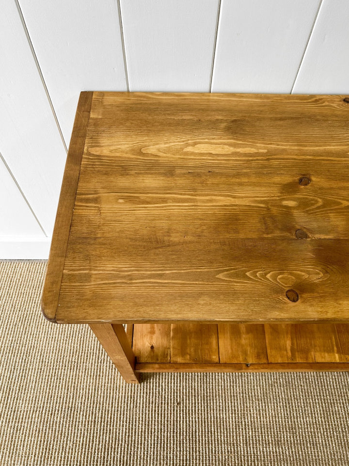 The Tradesman Table - English Country Pine Waxed Hall Table 5ft, 6ft, 7ft, 8ft, 9ft, 10ft