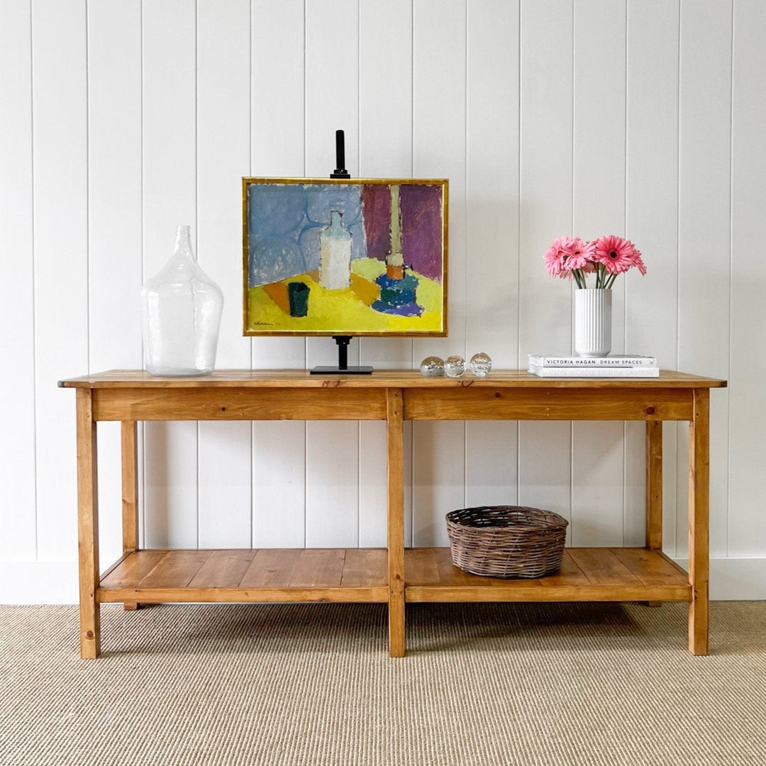 The Tradesman Table - English Country Pine Waxed Hall Table 5ft, 6ft, 7ft, 8ft, 9ft, 10ft