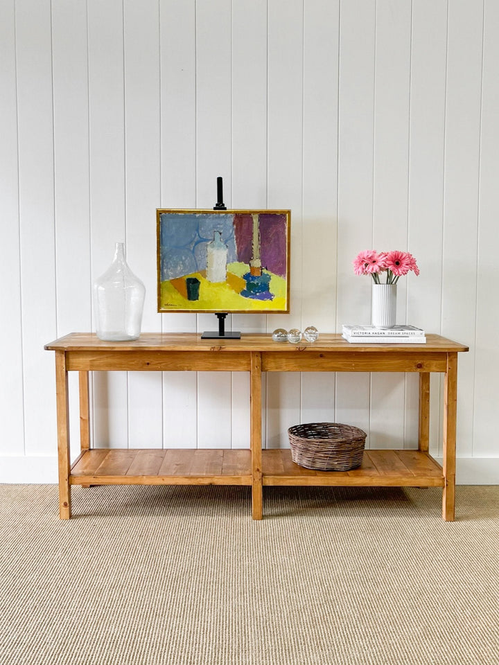 The Tradesman Table - English Country Pine Waxed Hall Table 5ft, 6ft, 7ft, 8ft, 9ft, 10ft