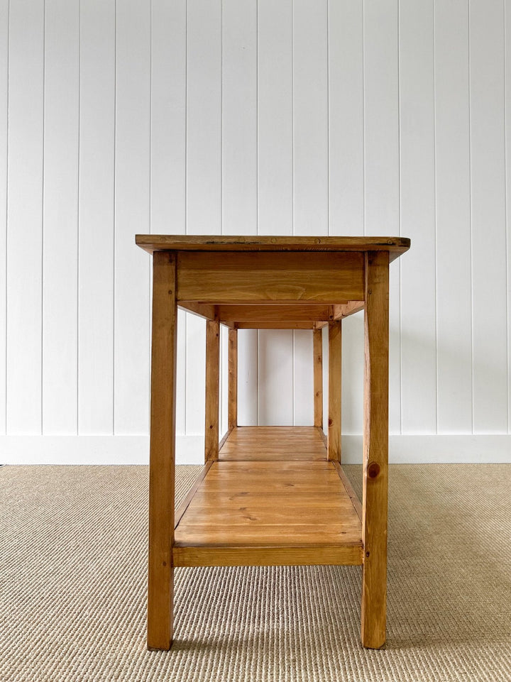 The Tradesman Table - English Country Pine Waxed Hall Table 5ft, 6ft, 7ft, 8ft, 9ft, 10ft