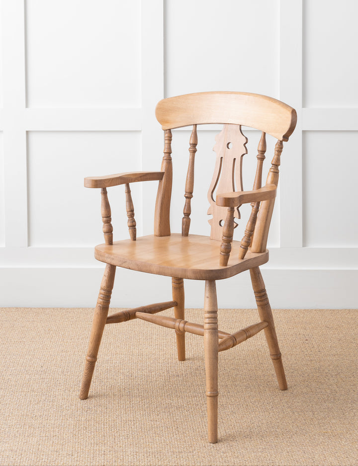 Painted or Stained Fiddle Back Dining Armchair