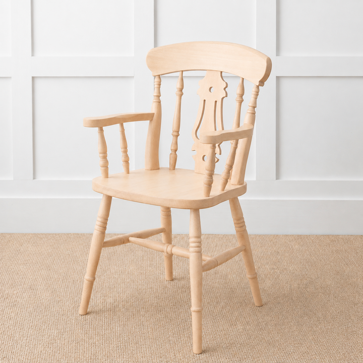Painted or Stained Fiddle Back Dining Armchair