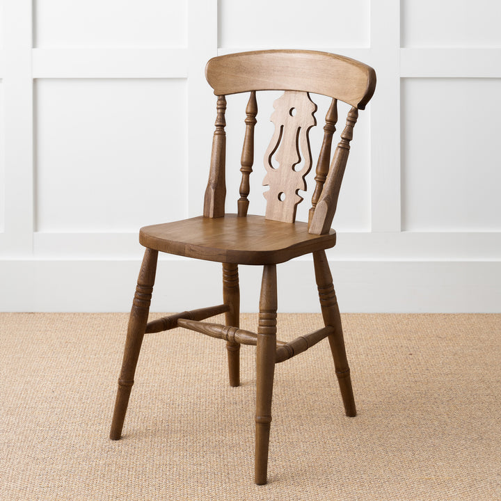 Farmhouse Fiddle Back Dining Chair | Wooden Dining Chairs