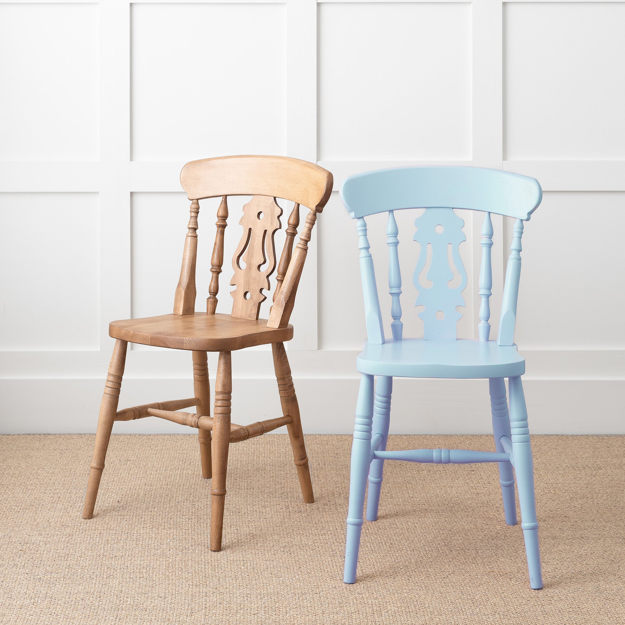 Farmhouse Fiddle Back Dining Chair | Wooden Dining Chairs
