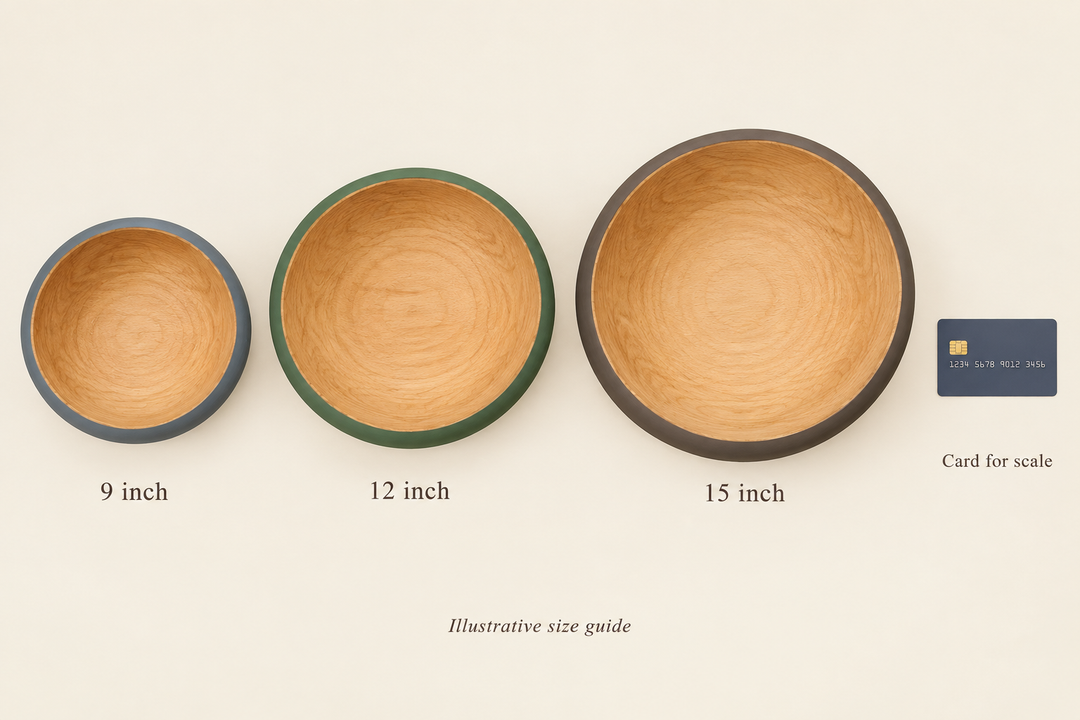 Painted Wooden Bowl