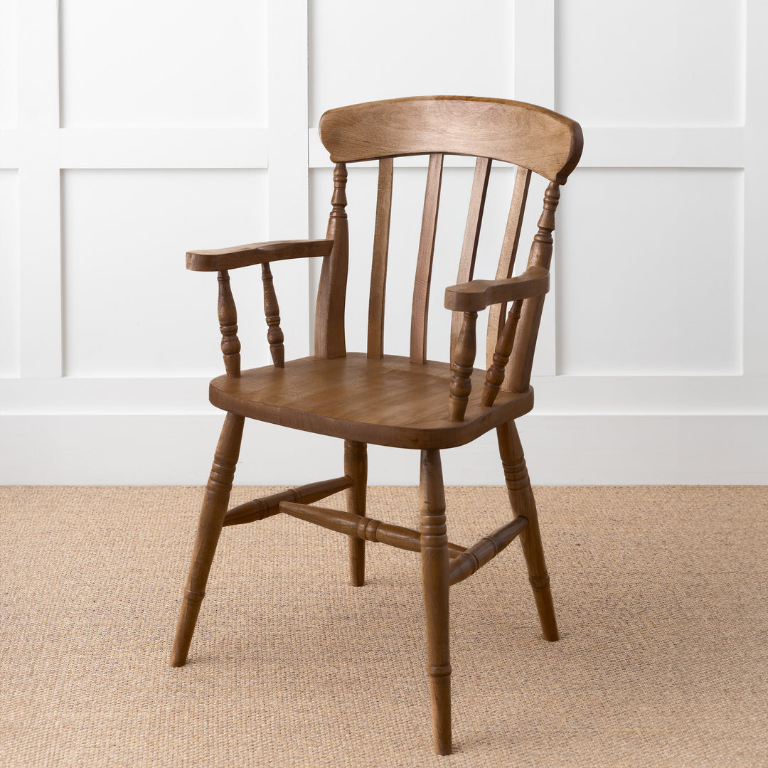 Painted or Stained Slat Back Dining Armchair
