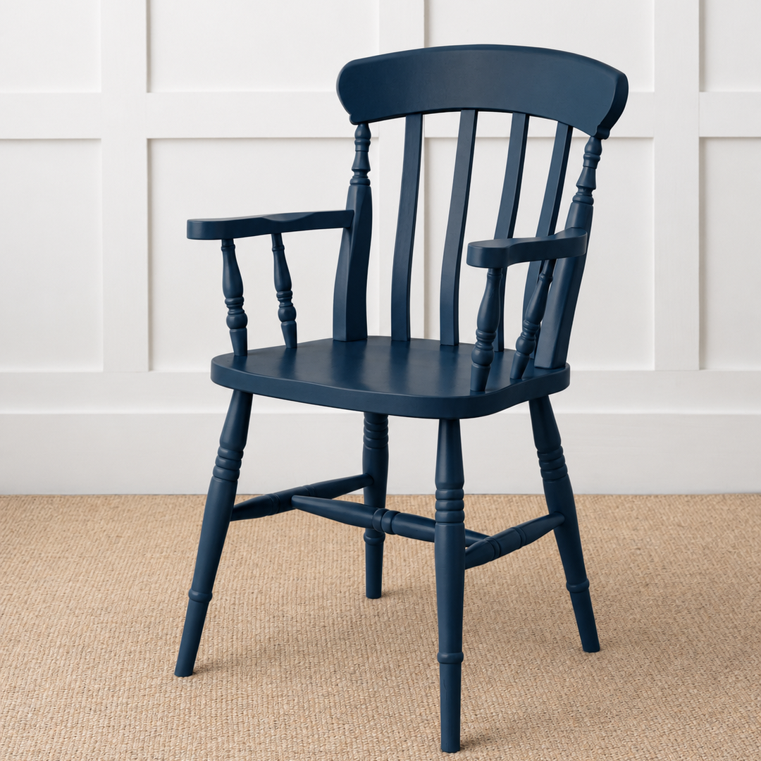 Painted or Stained Slat Back Dining Armchair