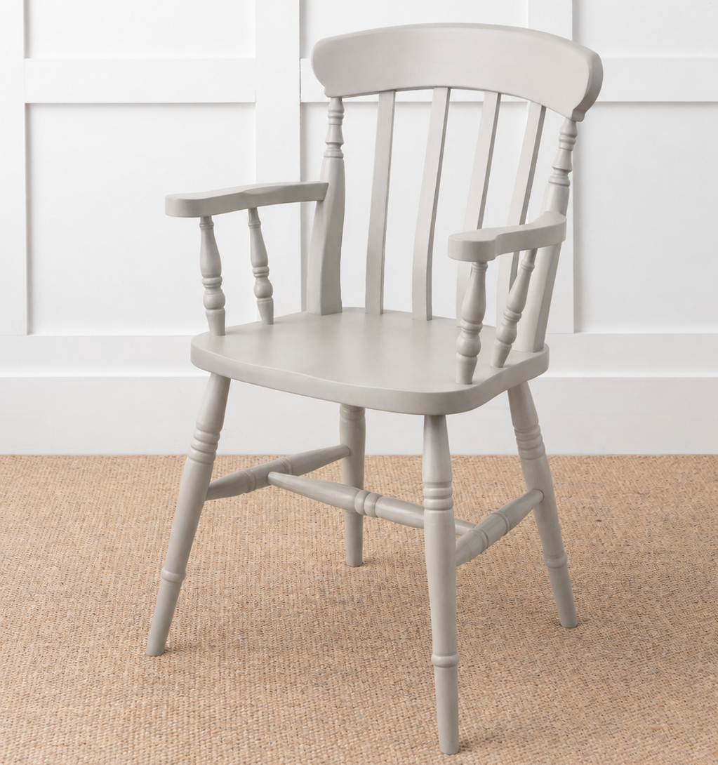 Painted or Stained Slat Back Dining Armchair