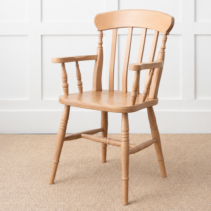 Painted or Stained Slat Back Dining Armchair