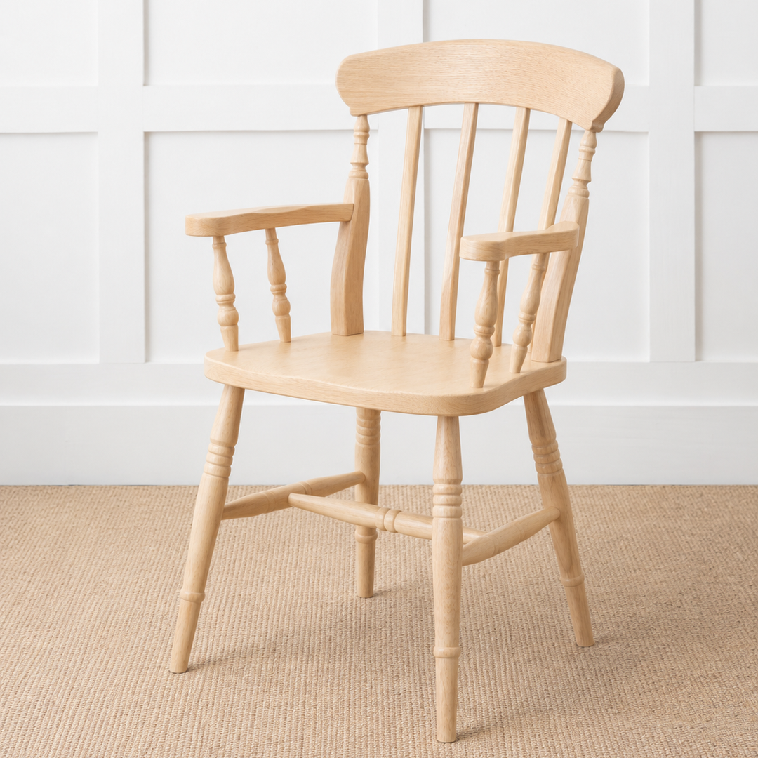 Painted or Stained Slat Back Dining Armchair