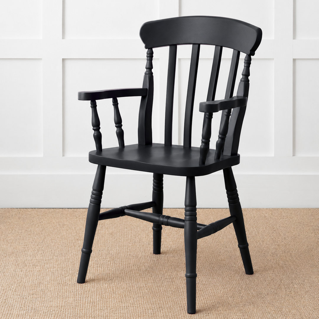 Painted or Stained Slat Back Dining Armchair