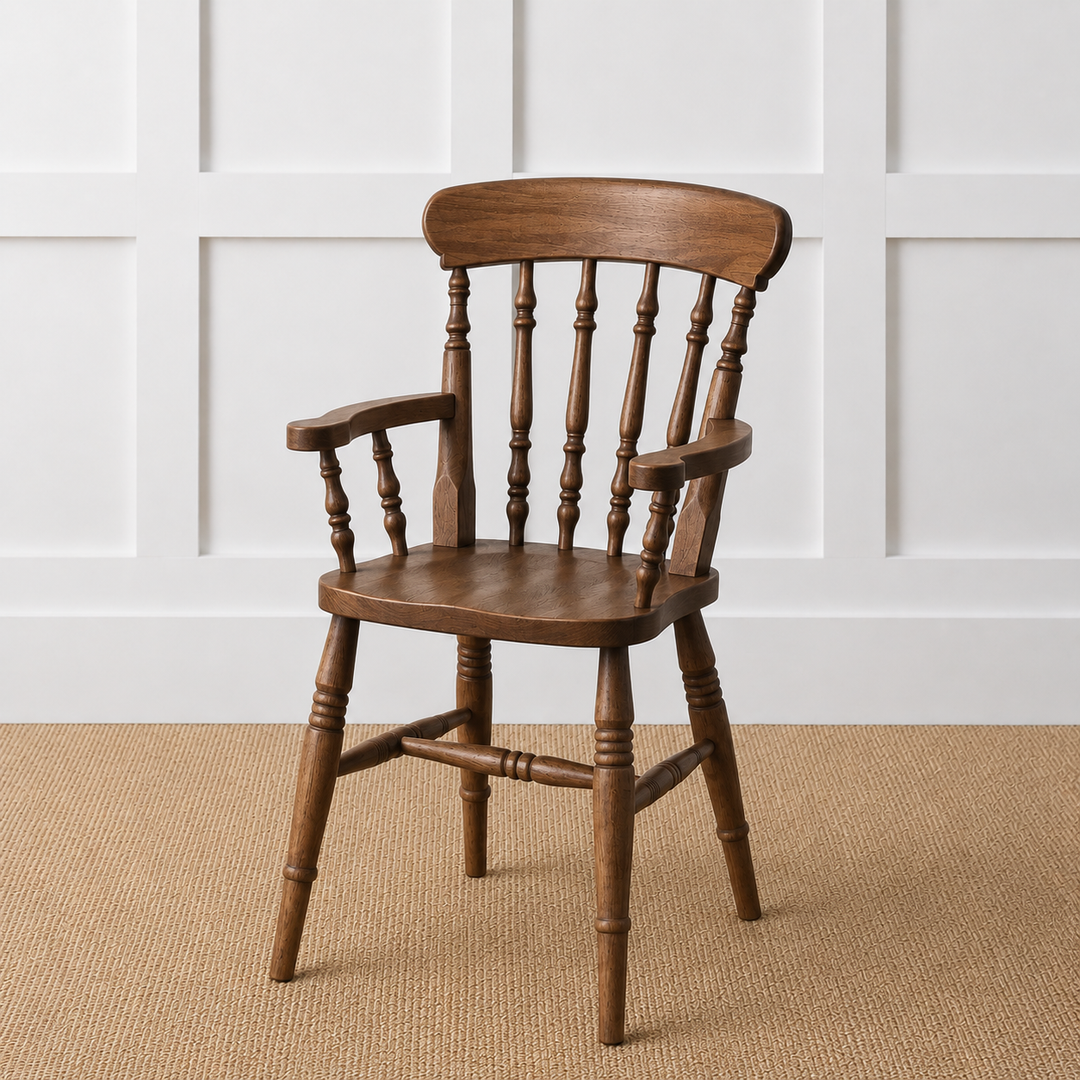 Painted or Stained Spindle Back Dining Armchair