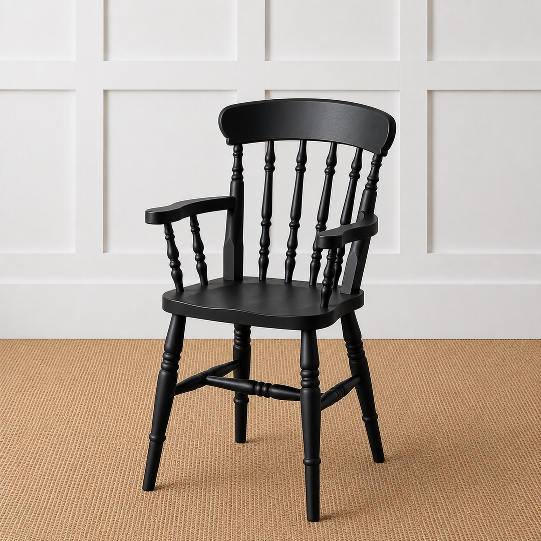 Painted or Stained Spindle Back Dining Armchair