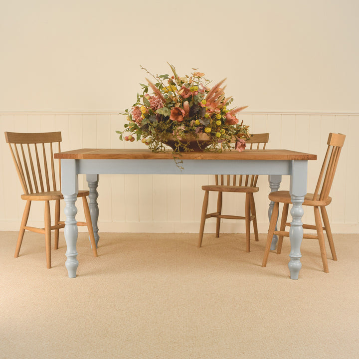 Traditional Pine Farmhouse Dining Table
